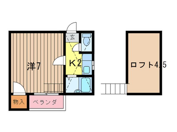 ロフトコート 赤間の物件間取画像